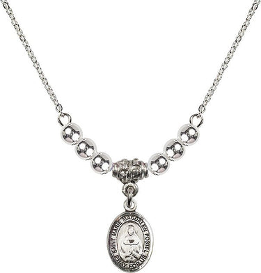 Collar de cristal Santa María Magdalena Postel | 1/2 pulgada | Cuentas de 4 mm | N22-9294