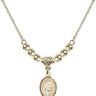 Saint Teresa of Calcutta Crystal Necklace | 1/2 inch | 4mm Beads   14kt Gold Filled