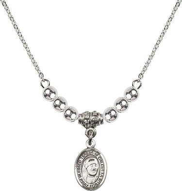 Collar de cristal de Santa Teresa de Calcuta | 1/2 pulgada | Cuentas de 4 mm | N22-9295