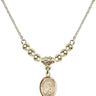 Saint Athanasius Crystal Necklace | 1/2 inch | 4mm Beads   14kt Gold Filled