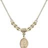 Saint Lidwina of Schiedam Crystal Necklace | 1/2 inch | 4mm Beads   14kt Gold Filled