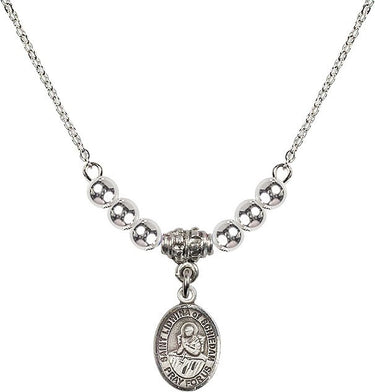 Collar de cristal de Santa Lidwina de Schiedam | 1/2 pulgada | Cuentas de 4 mm | N22-9297