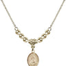 Saint Bede the Venerable Crystal Necklace | 1/2 inch | 4mm Beads   14kt Gold Filled