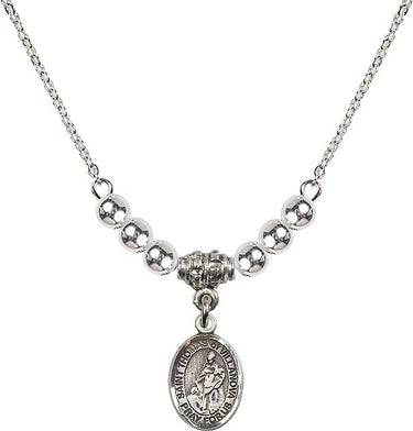 Collar de cristal de Santo Tomás de Villanueva | 1/2 pulgada | Cuentas de 4 mm | N22-9304