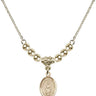 Our Lady of Victory Crystal Necklace | 1/2 inch | 4mm Beads   14kt Gold Filled