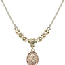 Saint Meinrad of Einsiedeln Crystal Necklace | 1/2 inch | 4mm Beads   14kt Gold Filled