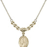 Saint Finnian of Clonard Crystal Necklace | 1/2 inch | 4mm Beads   14kt Gold Filled