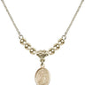 Saint Roch Crystal Necklace | 1/2 inch | 4mm Beads   14kt Gold Filled