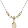 Saint Elizabeth of the Visitation Crystal Necklace | 1/2 inch   14kt Gold Filled