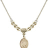 Saint Amelia Crystal Necklace | 1/2 inch | 4mm Beads   14kt Gold Filled