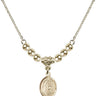 Saint Zoe of Rome Crystal Necklace | 1/2 inch | 4mm Beads   14kt Gold Filled