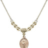 Saint Ronan Crystal Necklace | 1/2 inch | 4mm Beads   14kt Gold Filled