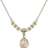 Saint Odilia Crystal Necklace | 1/2 inch | 4mm Beads   14kt Gold Filled
