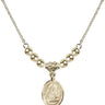 Saint Edburga of Winchester Crystal Necklace | 1/2 inch | 4mm Beads   14kt Gold Filled