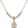 Saint Luigi Orione Crystal Necklace | 1/2 inch | 4mm Beads   14kt Gold Filled