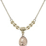 Saint Hannibal Crystal Necklace | 1/2 inch | 4mm Beads   14kt Gold Filled