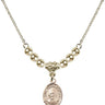 Saint Arnold Janssen Crystal Necklace | 1/2 inch | 4mm Beads   14kt Gold Filled