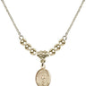 Saint Matthias the Apostle Crystal Necklace | 1/2 inch | 4mm Beads   14kt Gold Filled