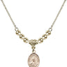 Saint Edmund Campion Crystal Necklace | 1/2 inch | 4mm Beads   14kt Gold Filled