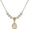 Immaculate Heart of Mary Crystal Necklace | 1/2 inch | 4mm Beads   14kt Gold Filled