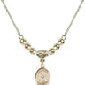 Saint Rafta Crystal Necklace | 1/2 inch | 4mm Beads   14kt Gold Filled