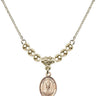 Saint Anselm of Canterbury Crystal Necklace | 1/2 inch | 4mm Beads   14kt Gold Filled
