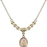 Saint Thomas A Becket Crystal Necklace | 1/2 inch | 4mm Beads   14kt Gold Filled