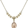 Virgin of the Globe Crystal Necklace | 1/2 inch | 4mm Beads   14kt Gold Filled