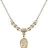 Saint Januarius Crystal Necklace | 1/2 inch | 4mm Beads   14kt Gold Filled