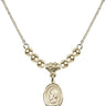 Pope Saint Eugene I Crystal Necklace | 1/2 inch | 4mm Beads   14kt Gold Filled
