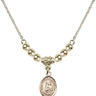 Saint Adrian of Nicomedia Crystal Necklace | 1/2 inch | 4mm Beads   14kt Gold Filled