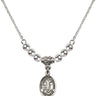 Saint Catherine of Bologna Crystal Necklace | 1/2 inch | 4mm Beads   Sterling Silver