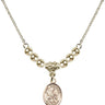 Saint Eustachius Crystal Necklace | 1/2 inch | 4mm Beads   14kt Gold Filled