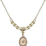 Saint Josephine Bakhita Crystal Necklace | 1/2 inch | 4mm Beads   14kt Gold Filled