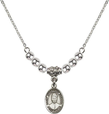 Collar de cristal de Santa Josefina Bakhita | 1,27 cm | Cuentas de 4 mm