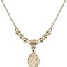 Saint Edwin Crystal Necklace | 1/2 inch | 4mm Beads   14kt Gold Filled