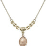 Saint Josemaria Escriva Crystal Necklace | 1/2 inch | 4mm Beads   14kt Gold Filled