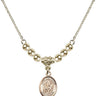 Saint Polycarp of Smyrna Crystal Necklace | 1/2 inch | 4mm Beads   14kt Gold Filled