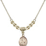 Saint Fina Crystal Necklace | 1/2 inch | 4mm Beads   14kt Gold Filled