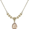 Saint Frances of Rome Crystal Necklace | 1/2 inch | 4mm Beads   14kt Gold Filled