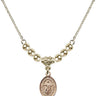 Divine Mercy Crystal Necklace | 1/2 inch | 4mm Beads   14kt Gold Filled