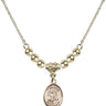 Saint Vitus Crystal Necklace | 1/2 inch | 4mm Beads   14kt Gold Filled