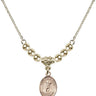Saint Philip Neri Crystal Necklace | 1/2 inch | 4mm Beads   14kt Gold Filled