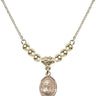 Saint John Berchmans Crystal Necklace | 1/2 inch | 4mm Beads   14kt Gold Filled