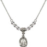 Saint Juliana of Cumae Crystal Necklace | 1/2 inch | 4mm Beads   Sterling Silver