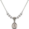 Saint Anne Crystal Necklace | 1/2 inch | 4mm Beads   Sterling Silver
