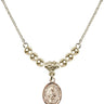 Saint Simon the Apostle Crystal Necklace | 1/2 inch | 4mm Beads   14kt Gold Filled