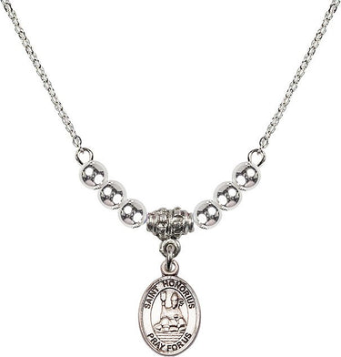Collar de cristal de San Honorato de Amiens | 1/2 pulgada | Cuentas de 4 mm | N22-9376