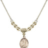 Saint Rocco Crystal Necklace | 1/2 inch | 4mm Beads   14kt Gold Filled