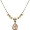 Saint Marina Crystal Necklace | 1/2 inch | 4mm Beads   14kt Gold Filled